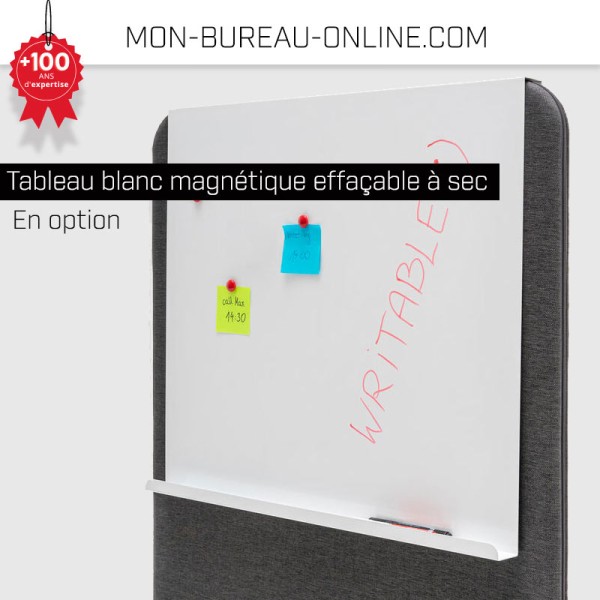 KCSD Séparateur de Bureau Acoustique Panneau de Confidentialité de Bureau  Insonorisant Cloison de Bureau légère avec 2 Supports de Pince pour Bureau