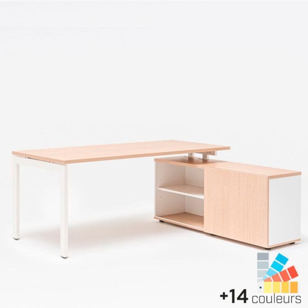 Bureau d'angle avec rangement