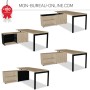 Bureau d'angle avec rangement