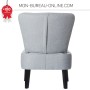 Fauteuil d'accueil Design Vintage Gris