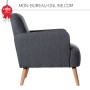 Fauteuil d'accueil Scandinave Anthracite