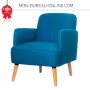 Fauteuil Design Scandinave Bleu