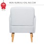 Fauteuil d'accueil Scandinave Gris - Brooks