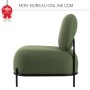 Fauteuil visiteur vert pour salle d'attente