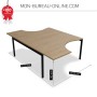 Bureau double Ogi Y Bench Compacte