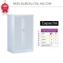 Armoire métallique pou dossiers suspendus H120 x L80